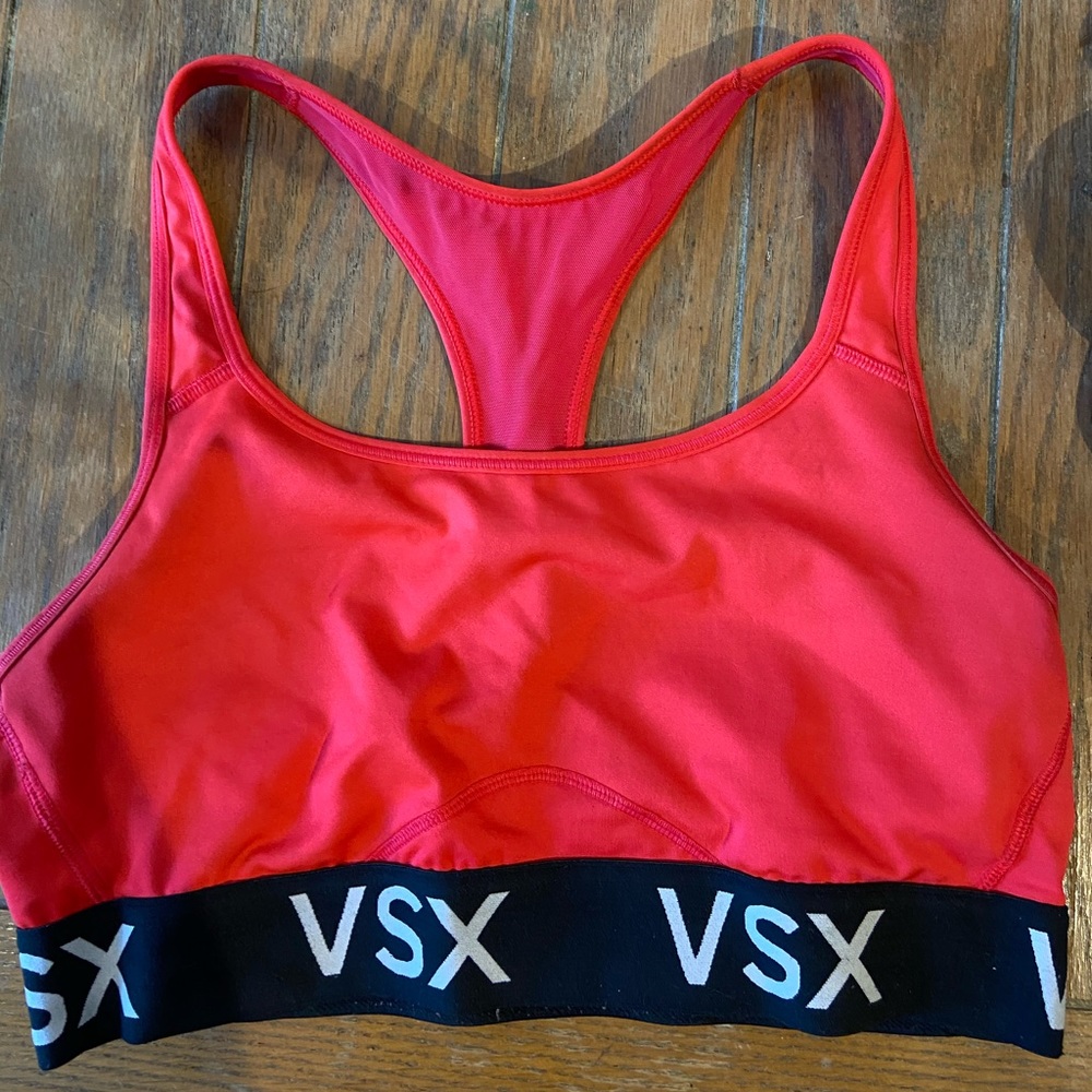 Pink/Red Victoria Secret Sports Bra - Picture 1 of 2